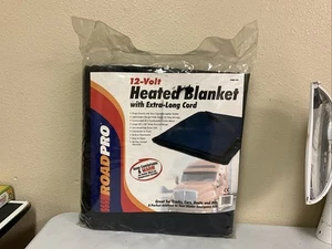 12V Extra Large Polar Fleece Vehicle Heated Blanket Navy Blue 58"x42.5" - Picture 1 of 2