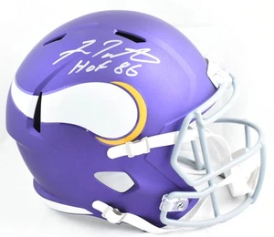 Fran Tarkenton Autographed Vikings F/S Tribute Speed Helmet w/HOF - Beckett W - Picture 1 of 5