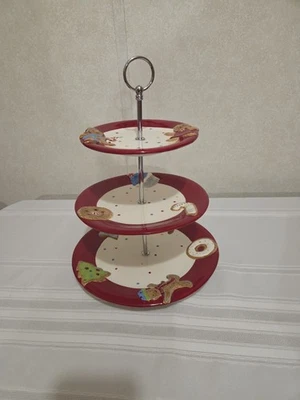St Nicholas Square Christmas Sugar & Spice 3-Tiered Server - Image 1 of 4