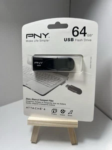 Make life simple PNY Attach 4. / 64GB USB 2.0 Flash Drive P-FD64GATT4-GE - Picture 1 of 9