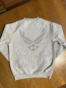 Vintage MEKE,Inc US Airforce Pullover Sweatshirt Crewneck Gray Men's S USA Made - Picture 1 of 7