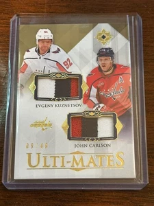 Parche doble 3CLR 2023-24 UD Ultimate Ulti-Mates John Carlson Evgeny Kuznetsov/49 - Imagen 1 de 2