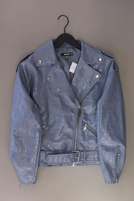⭐ MISSGUIDED Kunstlederjacke Regular Jacke für Damen Gr. 38, M blau ⭐ - Bild 1 von 4