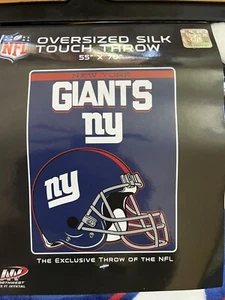 New York Giants Football Silk Touch Oversized Fleece Throw Blanket 55x70 - Picture 1 of 4