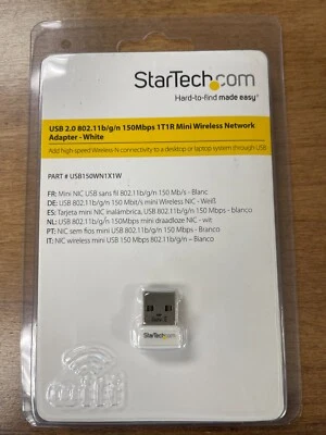 Startech USB150WN1X1W 150Mbps Mini Wireless N Network Adapter 802.11n/g NEW! - Image 1 of 2