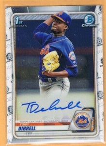 2020 Bowman Chrome Prospects Tony Dibrell Autograph New York Mets