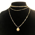 Fashion Gold Chain Multilayer Lady Choker Pendant Necklace Collar Chain Necklace