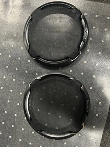 Kenwood SPEAKER GRILLS 1-PAIR NEW 6.5" chrome accents - Picture 1 of 1