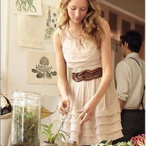 New! 0 00 Anthropologie Delicate Ruffle "Drifting By Dress" Rare 5* - Picture 1 of 10