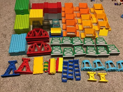 lego duplo bridge support ladder train base road station wash brick block - Image 1 of 4