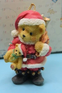 Cherished Teddies Bear Dressed As Santa 1995 Christmas Ornament w. original box - Picture 1 of 4