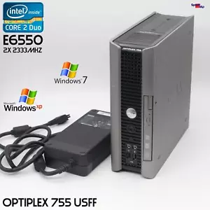 Mini PC Computer Dell optiPlex 755 USFF Intel RS-232 Parallel C2D 3GB 160GB HDD - Picture 1 of 5