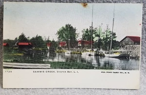 Postcard New York Long Island Sammis Creek Oyster Bay Fishing Boats Pre 1907 - Picture 1 of 2