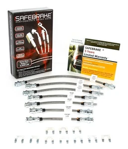 Pajero NH/NJ (2 Inch Lift + Challenger 315mm discs) 1991-1997- SAFEBRAKE Braided - Picture 1 of 12