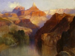 Pico Zoroastro, Gran Cañón por Thomas Moran Museo Giclee impresión de arte envío gratuito - Imagen 1 de 3