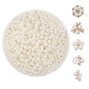 1200pcs 4 Sizes Small Abs Pearl Ivory no Hole Elegant Luster Mini Small Pearls - Picture 1 of 7