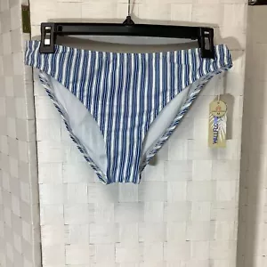 swim clearance wallflower striped bikini bottom size medium - Picture 1 of 9