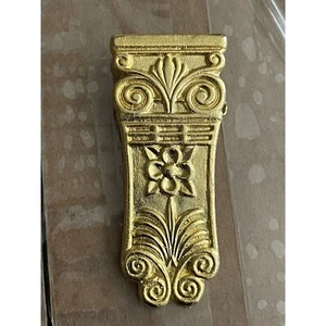 KRISA Brosche Griechenland Klassik Matt Gold Griechische Säule Hymne 3,5" Anstecknadel - Bild 1 von 3