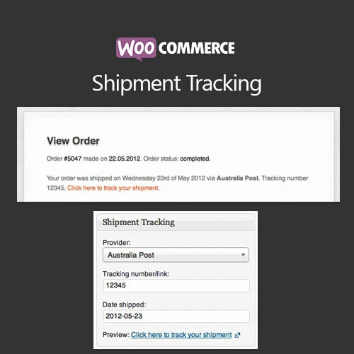 WooCommerce Shipment Tracking Plugin Add shipment tracking information To Orders - Image 1 of 1