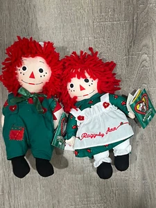 NOS NWT Raggedy Ann Snowden Plush Vintage Dolls 1990’s Set Of 2 Classic New - Picture 1 of 3