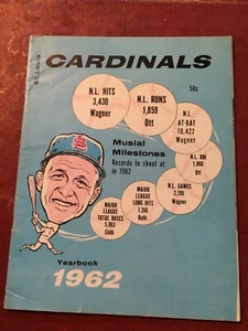 Anuario de béisbol St Louis Cardinal 1962 - Imagen 1 de 7