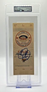 Chase Utley Signed Autograph MLB Debut Ticket Stub Phillies PSA /DNA USA 4/4/03 - Picture 1 of 4