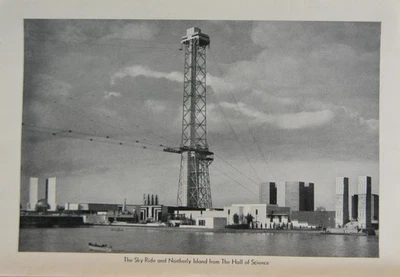 Impresión de arte antiguo Feria Mundial de Chicago Isla Norte 1933 Historia Americana Foto 1 de 4