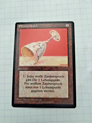 Mtg Ivory Cup (Elfenbeinkelch) Uncommon German Fbb - Uncirculated - Image 1 of 3