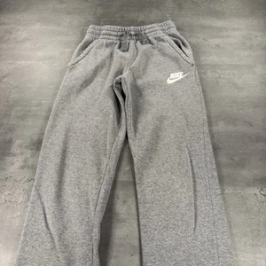 Nike Sweatpants Kids Youth Size L Gray Club Cotton PullOn Fleece Dri Fit Stretch - Picture 1 of 11