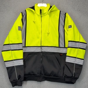 Local 134 Pipefitters Union Jacke Herren 3XL gelb schwarz reflektierend Arbeit MÄNGEL - Bild 1 von 14