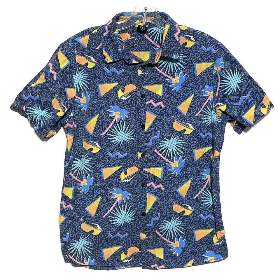 Camisa Neff Retro Hawaiana Tropical Estampado Completo Botón Para Hombres S 80s 90s Patinador  Foto 1 de 4