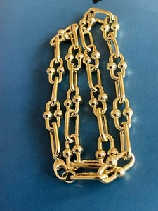 Clip de cadena de eslabones de oro amarillo de 9 quilates estilo cadena gruesa en 16,3 g - Imagen 1 de 9
