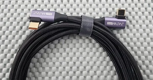 240W USB C to USB C Cable 10FT, Right Angle, PD 3.1, 5A Fast Charging, Braided - Picture 1 of 5