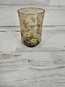 Ricambio vetro succo MCM vintage anni '60-70 crema e ruggine floreale difficile da trovare - Foto 1 di 3