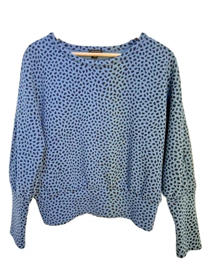 Top para mujer Ann Taylor azul manga globo bandas cintura talla mediana mangas largas Foto 1 de 4