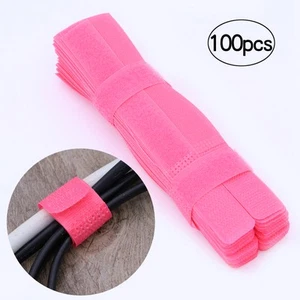100 stücke Nylon-Kabel-Riemen Kabel-Krawatte Wraps-Keeper-Ladekabel-Wrapper für - Bild 1 von 12