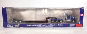 Norscot 62102 • Kenworth W900 Tractor (Blue) & Lowboy Trailer • 1:50 • Diecast - Picture 1 of 15