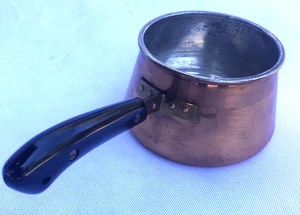 Vintage Cordon Bleu Copper Saucepan Tin Lined 6.25" Base Plastic Handle France - Picture 1 of 11