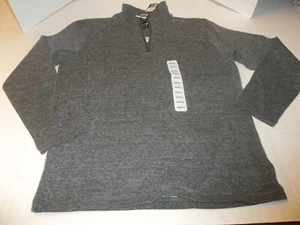 GAP Men's Long Sleeve Half Zip Mock Neck Pullover True Black Size Small New - Picture 1 of 3