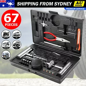 Repair Tyre Puncture Recovery 67PCS Kit Heavy Duty 4WD Offroad Plugs Tubeless - Picture 1 of 11