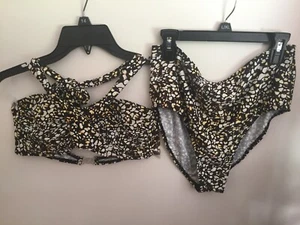 Fire Fly Size XL 2-Piece Halter Bikini Women's Swimsuit Animal print - Picture 1 of 3