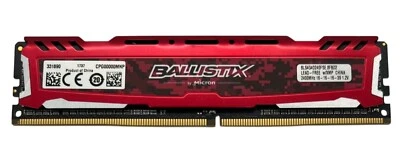 Ballistix 4GB (1x4GB) RAM PC4-19200 DDR4-2400 SDRAM BLS4G4D240FSE.8FBD2 - Image 1 of 2