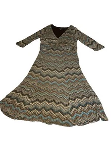 Perceptions New York Womens Size 18 - 3/4 Sleeve Multi-Color Dress Below Knee - Picture 1 of 23
