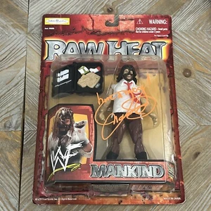 MANKIND SIGNED AUTOGRAPHED 1999 WWF JAKKS PACIFIC RAW HEAT FIGURE JSA CERTIFIED - Picture 1 of 5