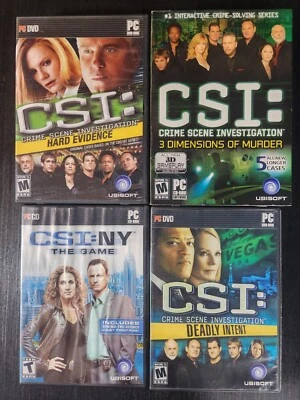 CSI:  CSI:NY PC GAMES BUNDLE OF 4, HARD EVIDENCE, DEADLY INTENT - MORE! COMPLETE - Image 1 of 3