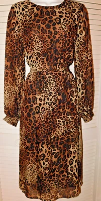 Nordstrom Rack Day After Day Womens Dress Size L Leopard Print Cinch Waist BNWT - Image 1 of 4
