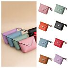Solid Color Small Leather Coin Purse Wallets Leather Wallets  Female