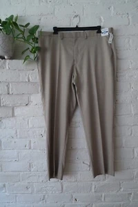 NWT Saddlebred Traveler Pants 42x29 Beige Straight Fit Flex Waist Dress Mens - Picture 1 of 5