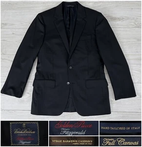 NWOT Brooks Brothers Golden Fleece Fitzgerald Solid Black Jacket, 38S 38R Blazer - Picture 1 of 13