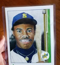 Ken Griffey Jr ART 1989 oversized Rookie Card not 89 Upper Deck 5x7 Mariners /89